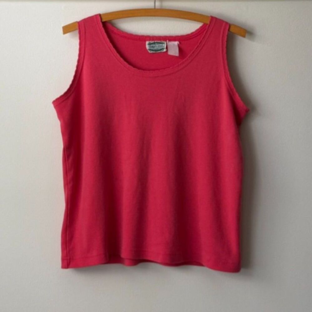 Vintage watermelon pink cotton tank